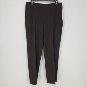 Talbots Heritage Dress Pants 10P High Rise Stretch Twill Chocolate Brown